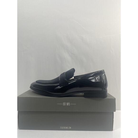 Stacy Adams Spratley Shoes Men\'s Size 12M Black Slip On Dress Loafers Patent main image 9